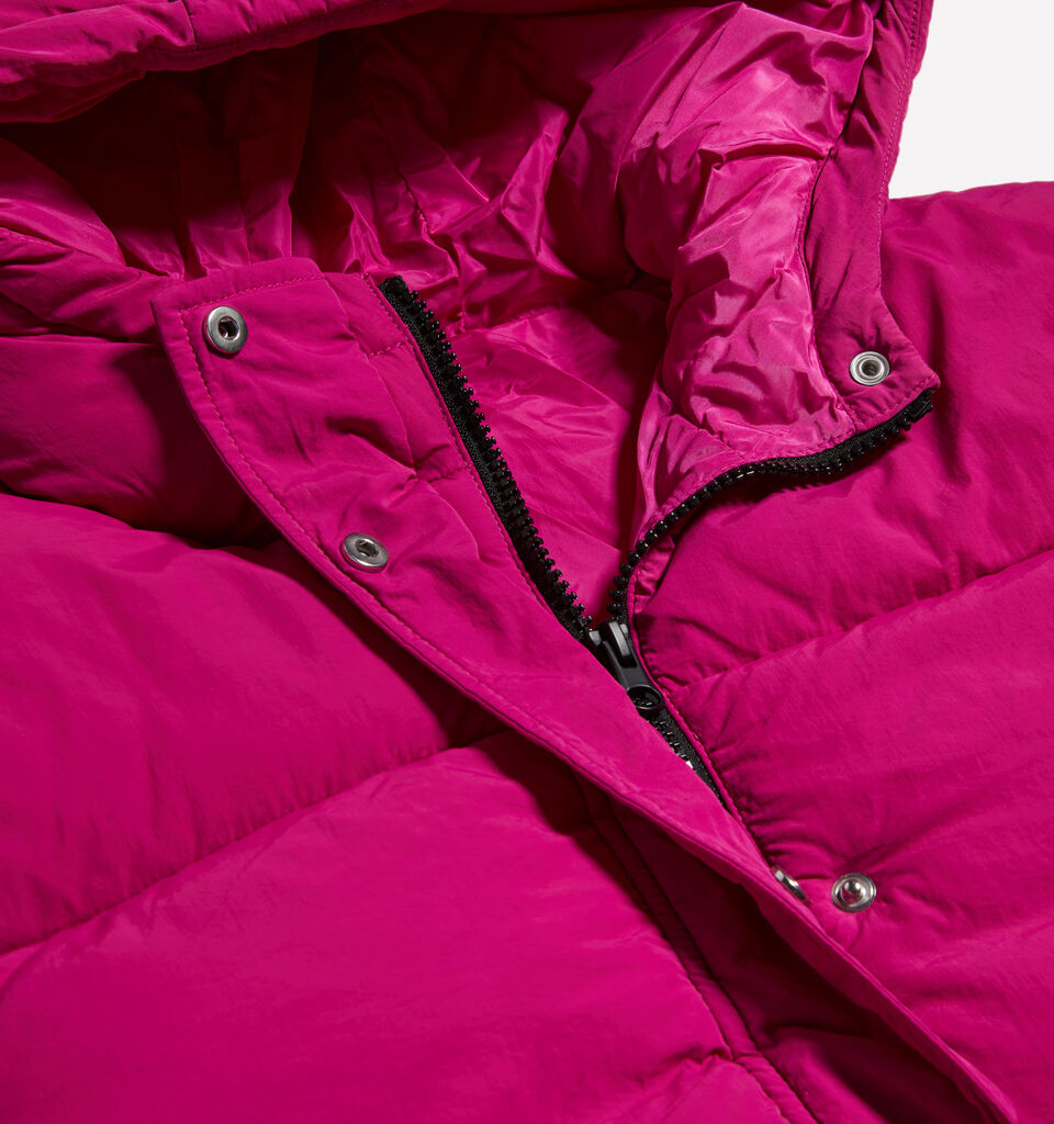 Oversized fuchsia padded jacket - girls' outerwear - Fuchsia | Sisley Young image number 3